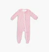 Hill House Home The Footie Pajama In Rose Circular Lattice