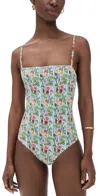 Hill House Home The Giana One Piece Geranium Stripe In Multi
