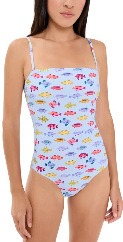 Hill House Home The Giana One Piece Swimsuit Rainbow Fish In Animal Print