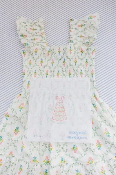 Hill House Home The Hill House X Erica Wilson Ellie Nap Dress Canvas Pastel Trellis