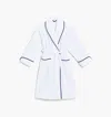 Hill House Home The Hotel Robe In White/navy