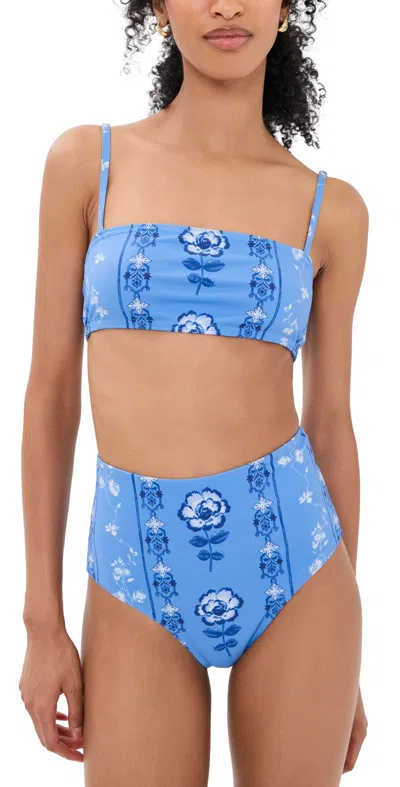 Hill House Home The Juno Bikini Set Arcadia Border In Blue