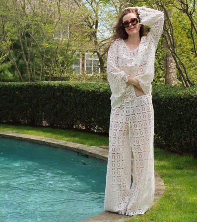 Hill House Home The Kaya Pool Pant In White