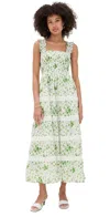 Hill House Home The Kimmy Maxi Nap Dress Sweet Peas/green