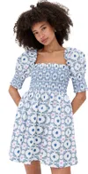 Hill House Home The Lila Nap Dress Cisco Trellis/white Multi