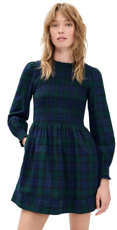 Hill House Home The Lilia Nap Dress Blackwatch Tartan In Blue