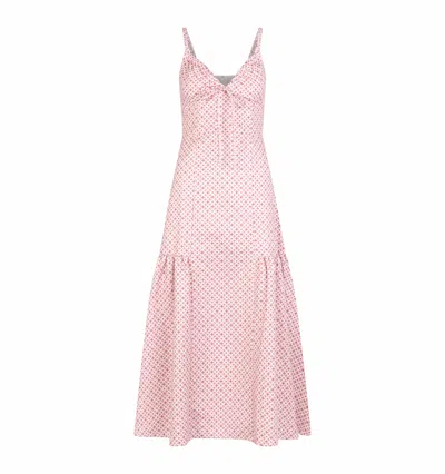 Hill House Home The Lillie Dress In Rose Circular Lattice