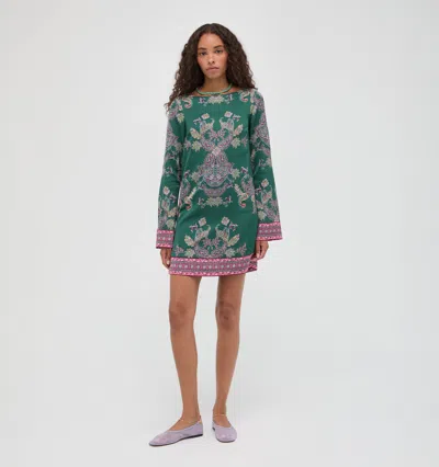 Hill House Home The Long Sleeve Viola Dress In Green