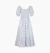Hill House Home The Louisa Nap Dress In Blue Vine Stripe