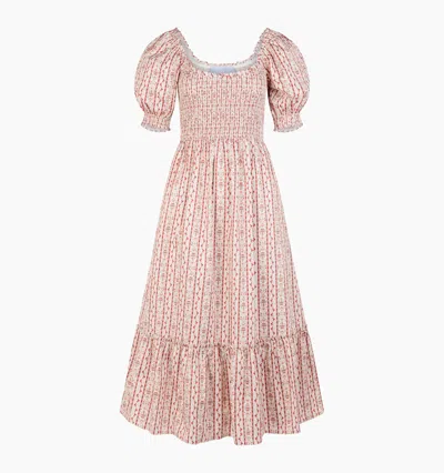 Hill House Home The Louisa Nap Dress In Pink Emma Stripe