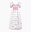 Hill House Home The Madeline Nap Dress In Trailing Fern/white Multi