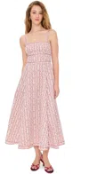 Hill House Home The Margot Dress In Emma Ikat Stripe/pink Multi