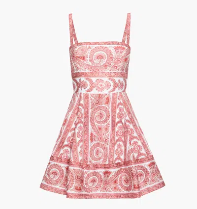 Hill House Home The Margot Mini Dress Corsica Paisley Coral In Multi