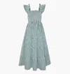 Hill House Home The Maternity Ellie Maxi Nap Dress Green Stripe