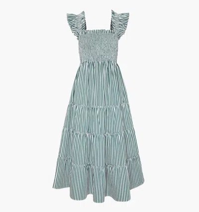 HILL HOUSE HOME THE MATERNITY ELLIE NAP DRESS GREEN STRIPE