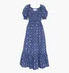 Hill House Home The Maternity Louisa Nap Dress Navy Trellis In Blue