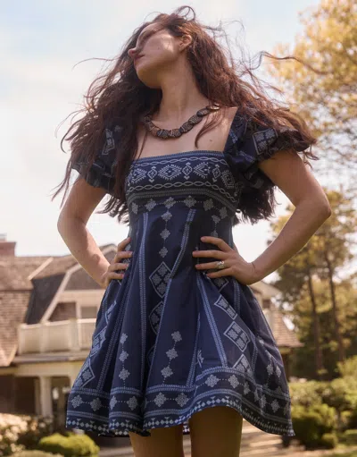 Hill House Home The Matilda Mini Dress In Blue