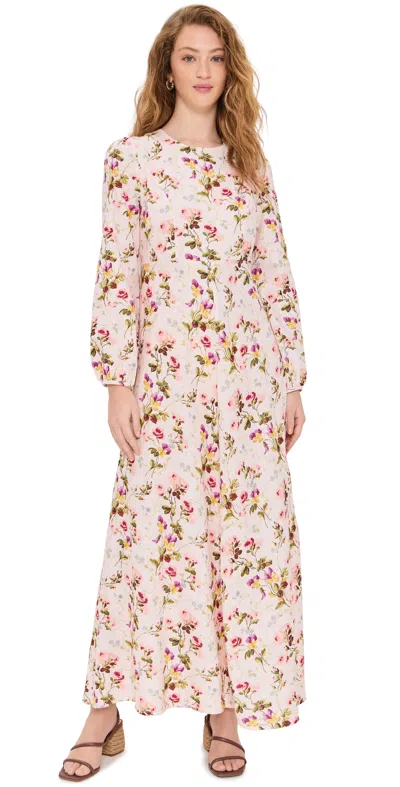 Hill House Home The Nadia Dress In Pink Bluebonnet