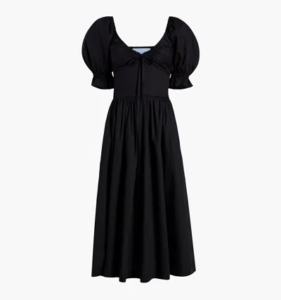 Hill House Home The Ophelia Dress In Black Cotton Voile