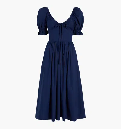 Hill House Home The Ophelia Dress In Navy Poplin