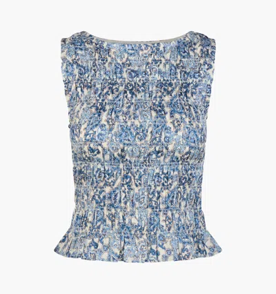 Hill House Home The Phoebe Nap Top In Blue