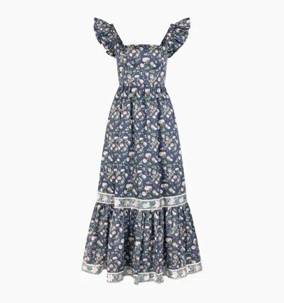 Hill House Home The Pippa Dress In Navy Bluebonnet