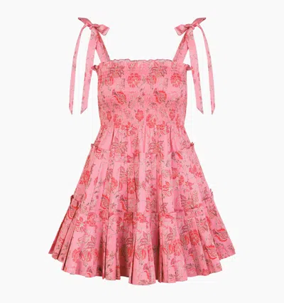 Hill House Home The Ribbon Charlotte Nap Dress In Pink Pimlico Floral