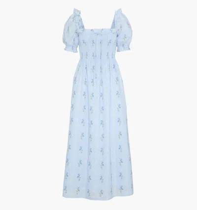 Hill House Home The Scarlett Midi Nap Dress In Blue