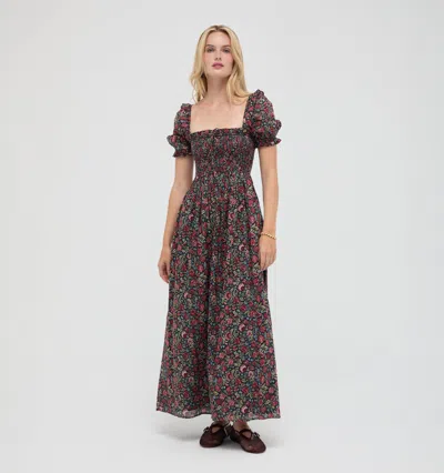 Hill House Home The Scarlett Midi Nap Dress In Jacobean Sprig
