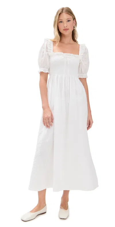 Hill House Home The Scarlett Nap Dress In White Broderie Voile