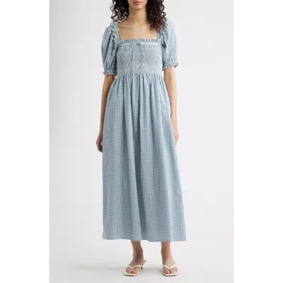 Hill House Home The Scarlett Nap® Fit & Flare Midi Dress In Blue