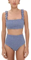 Hill House Home The Teagan Bikini Set Navy Gingham