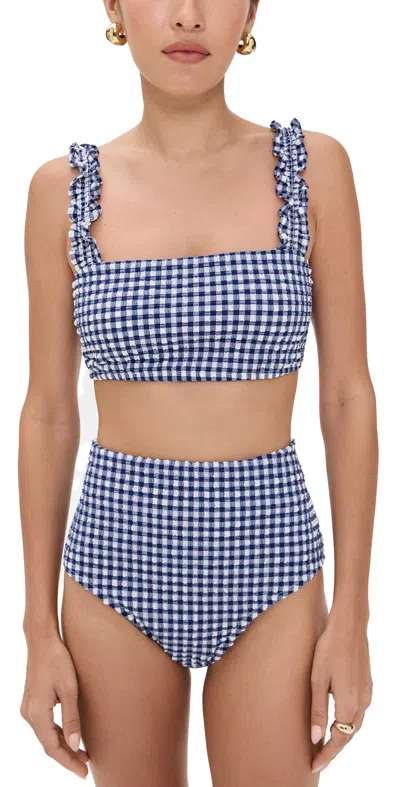 Hill House Home The Teagan Bikini Set Navy Gingham