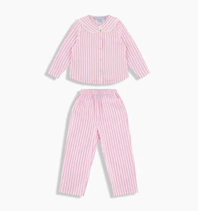Hill House Home Babies' The Tiny Cypress Set In Pink Stripe