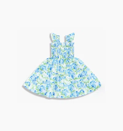 Hill House Home The Tiny Ellie Nap Dress In Blue Watercolor Hydrangea