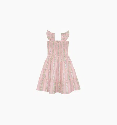 Hill House Home The Tiny Ellie Nap Dress In Pink Floral Stripe
