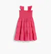 Hill House Home Girls' The Tiny Ellie Nap Dress - Little Kid, Big Kid In Watermelon Tonal Seersucker