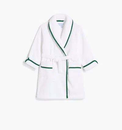 Hill House Home The Tiny Hotel Robe In White/green