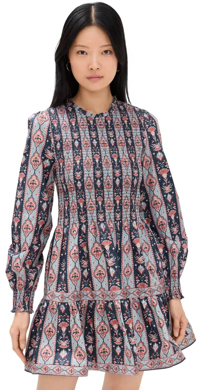 Hill House Home The Viviana Mini Nap Dress In Navy Emma Stripe