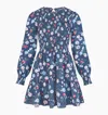 Hill House Home The Viviana Mini Nap Dress In Navy Belgravia Floral Ikat