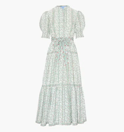 Hill House Home The Yara Short Sleeve Dress In Blue