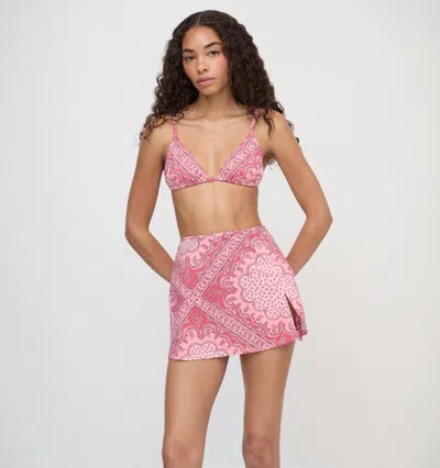 Hill House Home The Zuri Swim Skirt In Animal Print