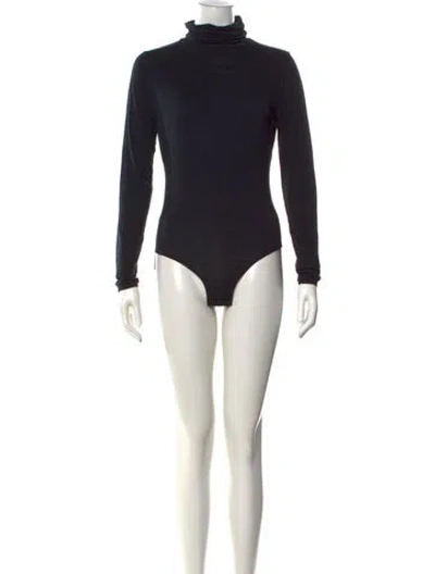 Pre-owned Hill House Home Turtleneck Long Sleeve Bodysuit In Black