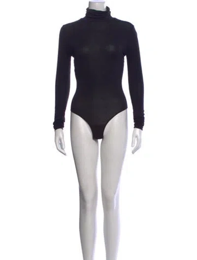 Pre-owned Hill House Home Turtleneck Long Sleeve Bodysuit In Blue