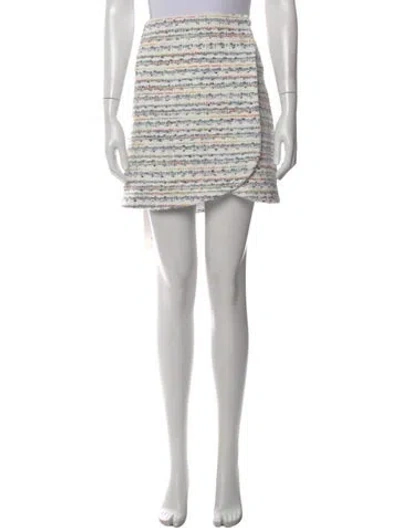 Pre-owned Hill House Home Tweed Pattern Mini Skirt W/ Tags In White
