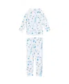 Hill House Home Unisex The Tiny Pajama Set - Little Kid, Big Kid In Blue Botanical