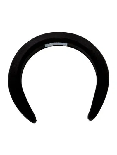 Pre-owned Hill House Home Velvet Headband In Black