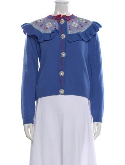 Pre-owned Hill House Home Virgin Wool Sweater In Blue