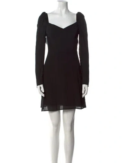 Pre-owned Hill House Home V-neck Mini Dress W/ Tags In Black