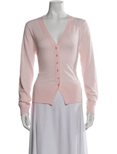 Pre-owned Hill House Home V-neck Sweater In Pink